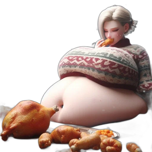 food, concept art, 3d render, photorealistic, animated, figure, likely, female transparent PNG cut-out