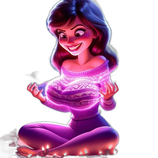 dress, jewelry, 3d render, concept art, cartoon, fantasy art, neon lights, fire transparent PNG cut-out
