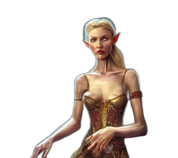 dress, staff, jewelry, crown transparent PNG cut-out
