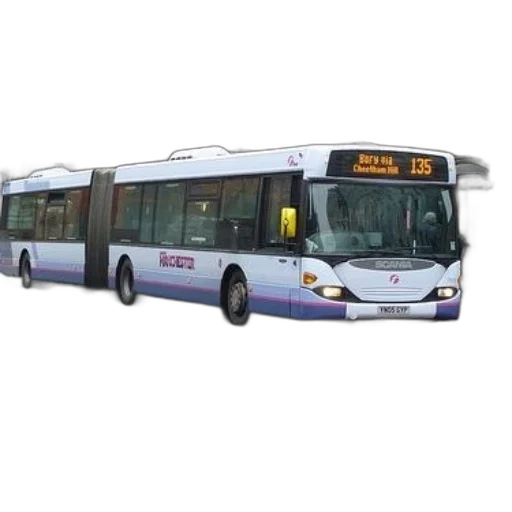 staff, 3d render, photorealistic, concept art, white, purple, bus, number transparent PNG cut-out