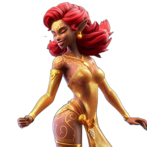 concept art, fantasy art, 3d render, comic book art, golden, ethereal, figure, wields transparent PNG cut-out