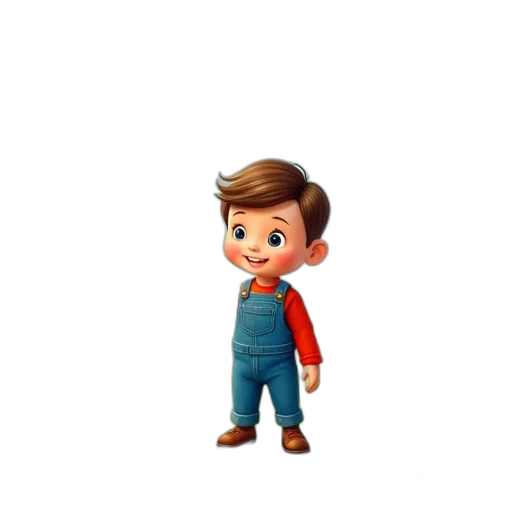 jacket, staff, face, animal, 3d render, cartoon, concept art, photorealistic transparent PNG cut-out