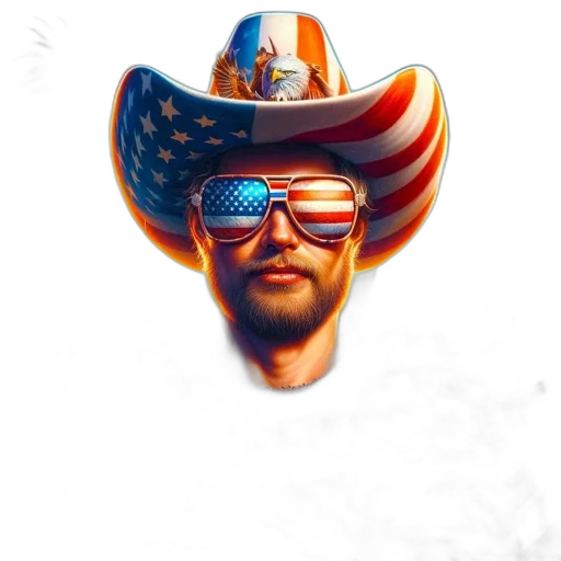 hat, face, comic book art, concept art, photorealistic, cartoon, individual, wears transparent PNG cut-out