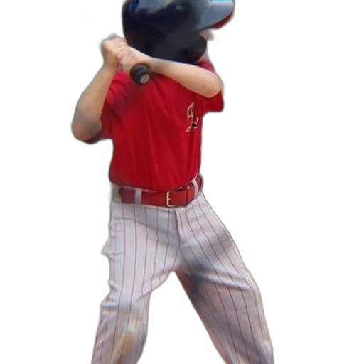 weapon, staff, 3d render, young, baseball, player, red, uniform transparent PNG cut-out
