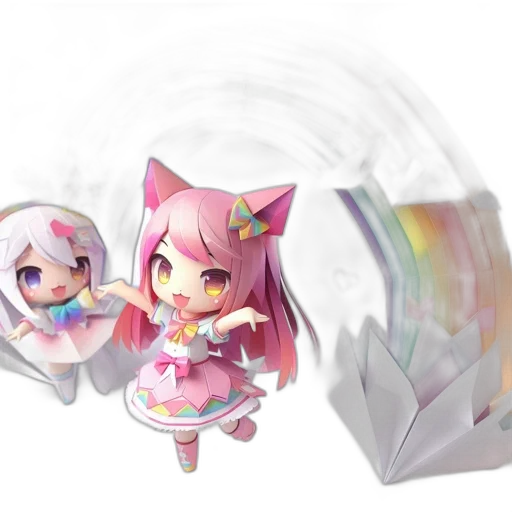 weapon, staff, 3d render, concept art, anime, pixel art, outer space, pastel transparent PNG cut-out
