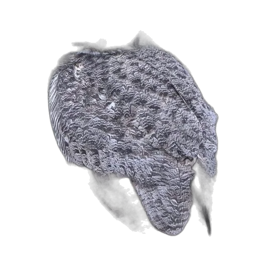 hat, jacket, mask, hair, photorealistic, 3d render, great, horned transparent PNG cut-out