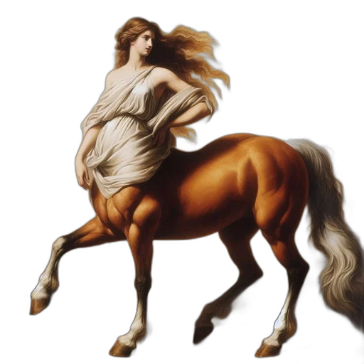 animal, hair, dress, creature, photorealistic, oil painting, concept art, fantasy art transparent PNG cut-out