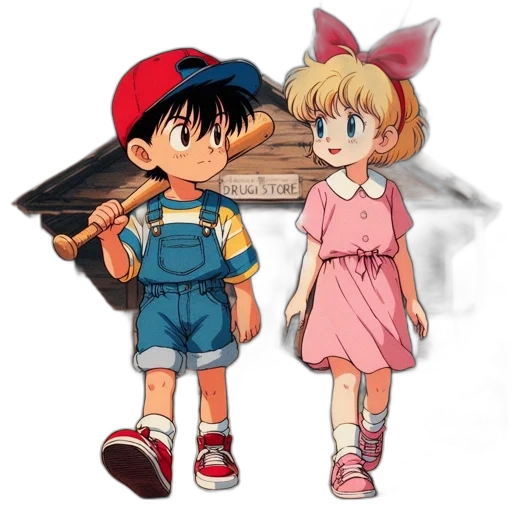 hat, umbrella, dress, weapon, anime, pixel art, watercolor, cartoon transparent PNG cut-out