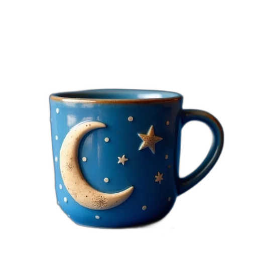 staff, 3d render, photorealistic, outer space, blue, background, crescent, stars transparent PNG cut-out
