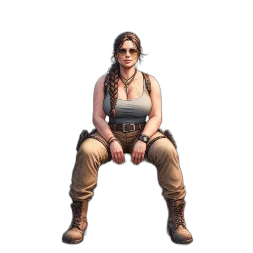 staff, weapon, face, jacket, concept art, 3d render, pixel art, fantasy art transparent PNG cut-out