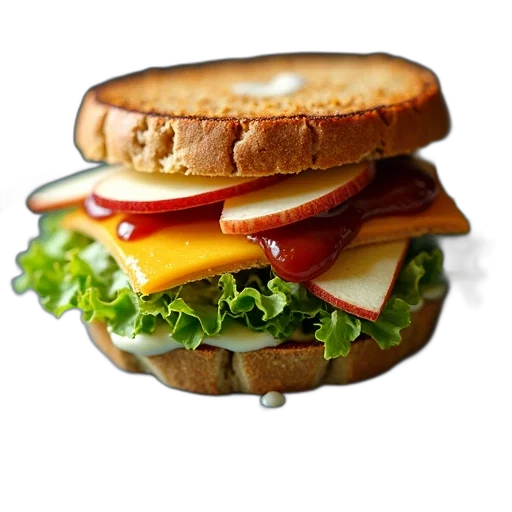 food, animal, crown, weapon, photorealistic, 3d render, close-up, view transparent PNG cut-out