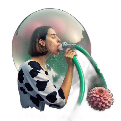 umbrella, jewelry, photorealistic, concept art, vaporwave, 3d render, underwater, outer space transparent PNG cut-out