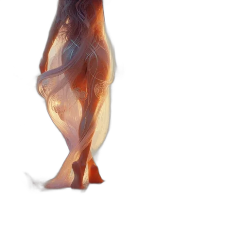 dress, creature, animal, hair, concept art, watercolor, fantasy art, 3d render transparent PNG cut-out