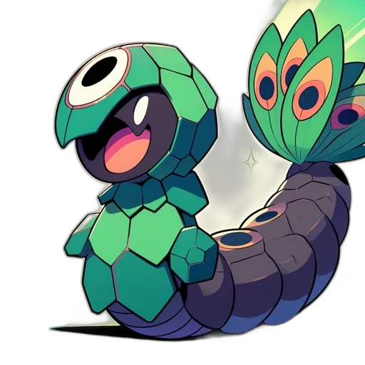 creature, robot, weapon, animal, concept art, pixel art, 3d render, green transparent PNG cut-out