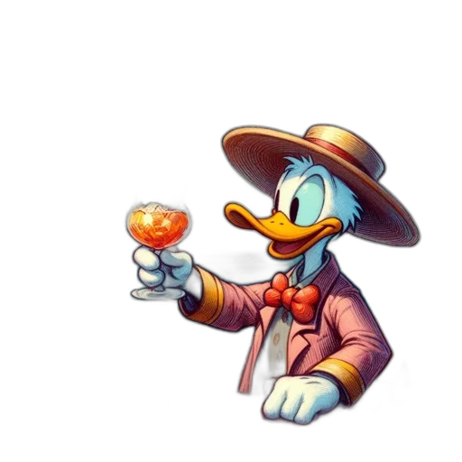 staff, food, concept art, pixel art, 3d render, cartoon, duck, formal transparent PNG cut-out