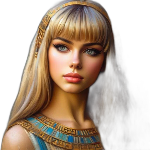 jewelry, face, crown, fantasy art, photorealistic, concept art, oil painting, golden transparent PNG cut-out