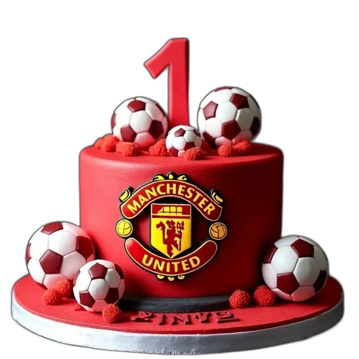 birthday, cake, manchester, united transparent PNG cut-out