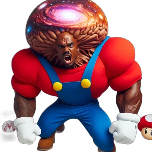 creature, hair, mask, animal, concept art, 3d render, pixel art, comic book art transparent PNG cut-out
