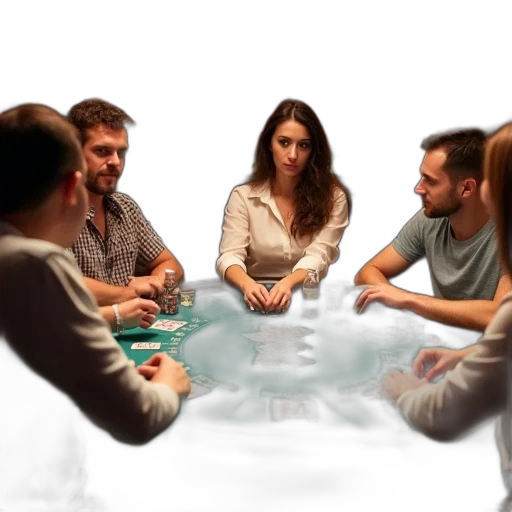 staff, concept art, 3d render, group, people, gathered, around, poker transparent PNG cut-out