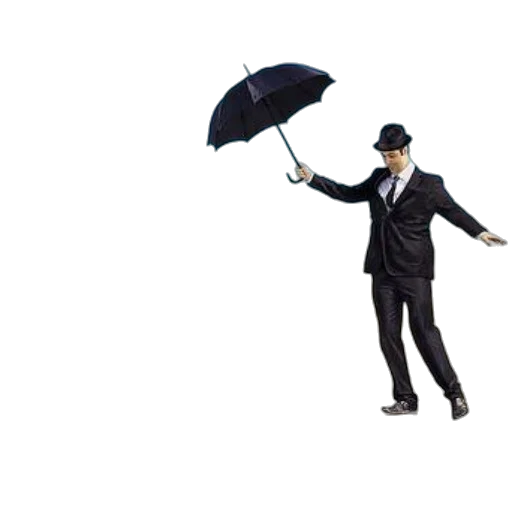 umbrella, hat, staff, jacket, concept art, 3d render, photorealistic, pixel art transparent PNG cut-out
