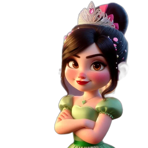 crown, dress, face, 3d render, concept art, cartoon, photorealistic, regal transparent PNG cut-out