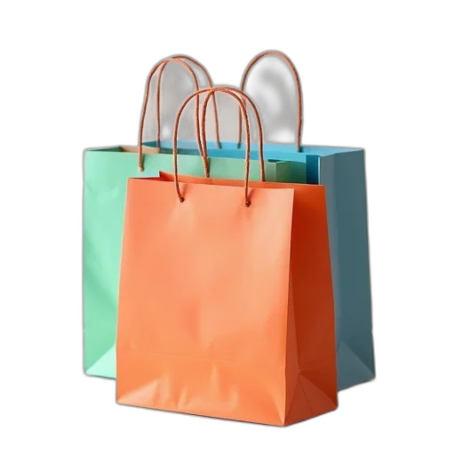 jewelry, 3d render, photorealistic, pastel, colorful, paper, bag, heart transparent PNG cut-out