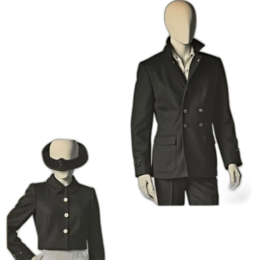 jacket, concept art, monochrome, earth tones, dark, vintage, advertisement, featuring transparent PNG cut-out