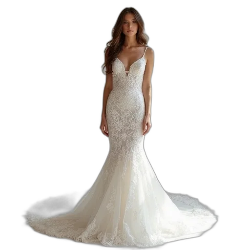 dress, stunning, mermaid, style transparent PNG cut-out