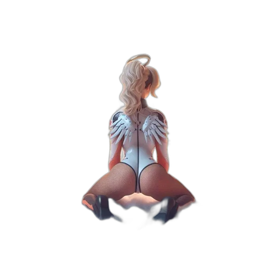 dress, creature, dragon, hair, concept art, pixel art, 3d render, fantasy art transparent PNG cut-out