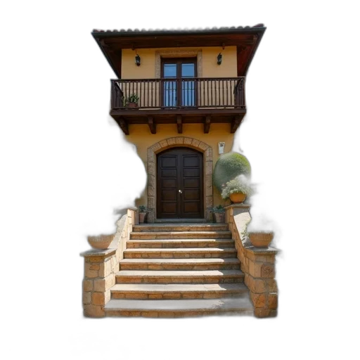 building, furniture, 3d render, photorealistic, concept art, rustic, european-style, house transparent PNG cut-out