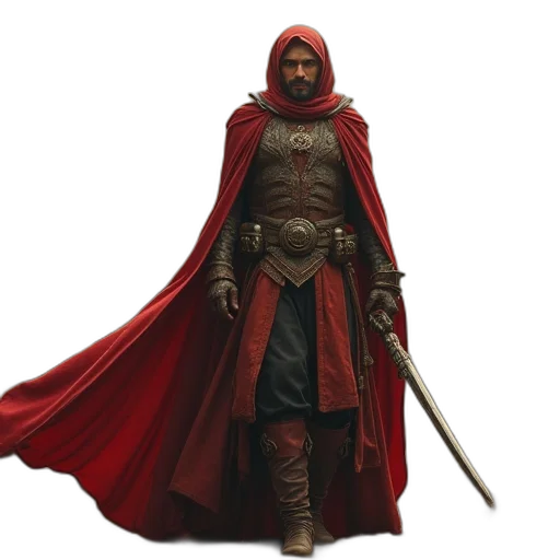 sword, staff, concept art, fantasy art, 3d render, comic book art, red, sharavs transparent PNG cut-out