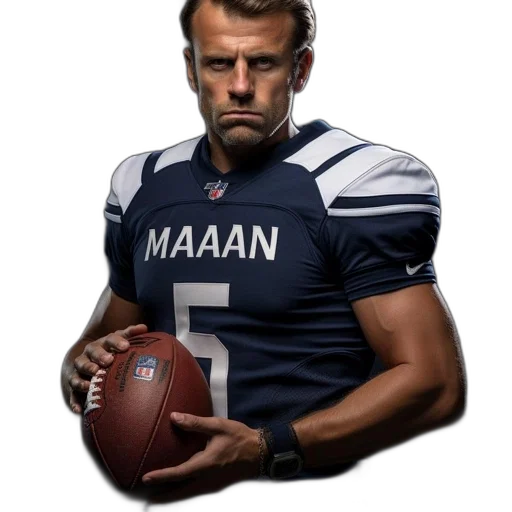 dark, backdrop, man, navy, blue, football, jersey, maaaan transparent PNG cut-out