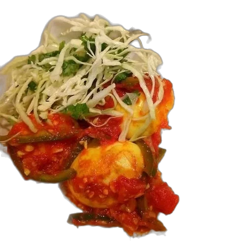 food, photorealistic, 3d render, bowl, rice, vegetables, eggs transparent PNG cut-out