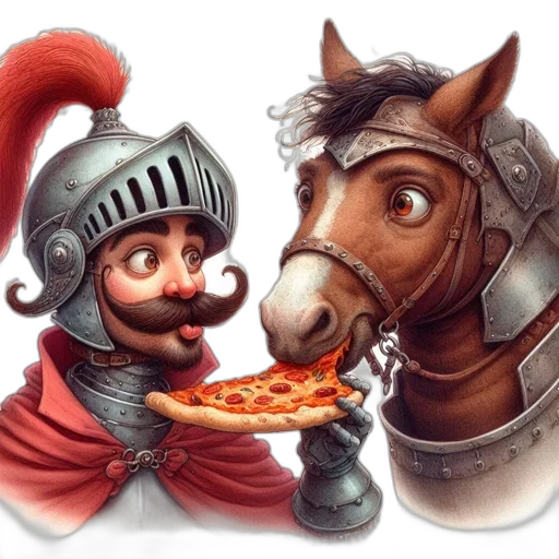 food, sword, fantasy art, concept art, photorealistic, 3d render, comical, scene transparent PNG cut-out