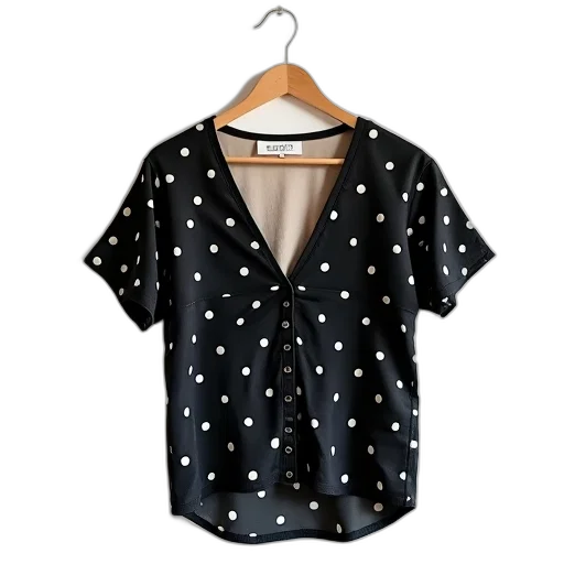 dress, jacket, black, top, white, polka, dots, hanging transparent PNG cut-out