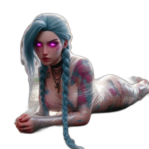 creature, cyberpunk, concept art, fantasy art, comic book art, neon lights, pastel, blue transparent PNG cut-out