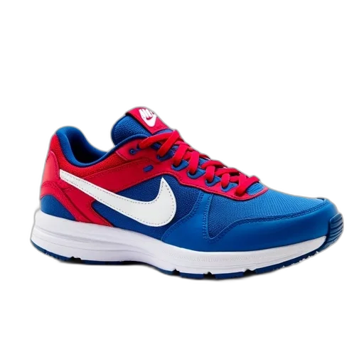 shoes, pair, colorful, sneakers, predominantly, blue, upper, red transparent PNG cut-out