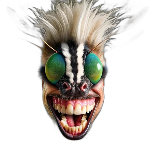 mask, creature, face, animal, concept art, 3d render, photorealistic, fantasy art transparent PNG cut-out