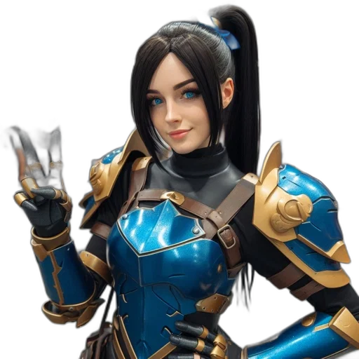 weapon, staff, robot, face, concept art, fantasy art, 3d render, anime transparent PNG cut-out
