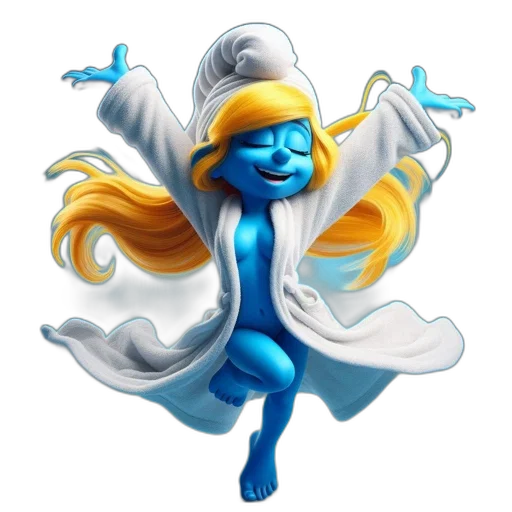 staff, concept art, fantasy art, 3d render, cartoon, blue, joyful, animated transparent PNG cut-out