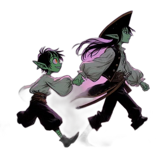 staff, concept art, fantasy art, pixel art, comic book art, green, dark, green-skinned transparent PNG cut-out