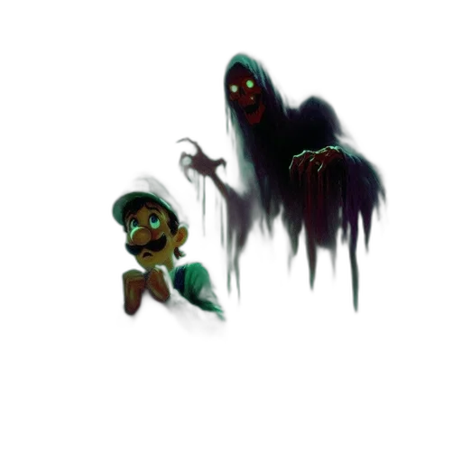 creature, staff, concept art, pixel art, 3d render, fantasy art, underwater, fog transparent PNG cut-out