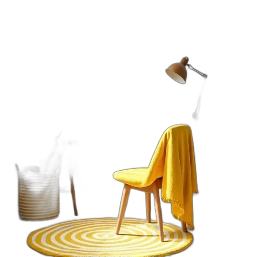 furniture, dress, umbrella, staff, 3d render, concept art, photorealistic, outer space transparent PNG cut-out