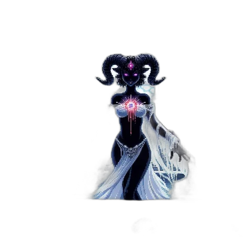 creature, mask, crown, staff, concept art, fantasy art, pixel art, 3d render transparent PNG cut-out