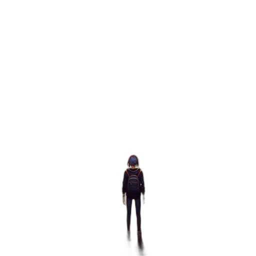 robot, creature, umbrella, staff, concept art, pixel art, anime, 3d render transparent PNG cut-out
