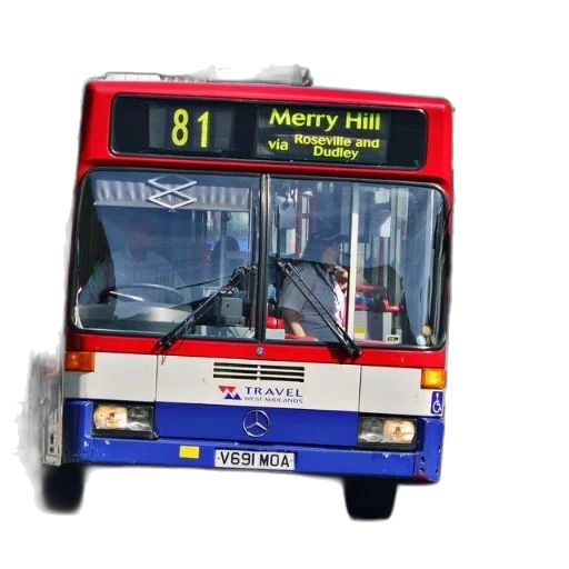 photorealistic, 3d render, merry, hill, bus, parked, stop transparent PNG cut-out