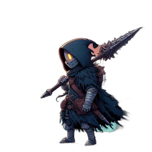 staff, sword, weapon, creature, concept art, fantasy art, pixel art, 3d render transparent PNG cut-out