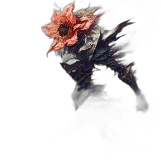 mask, dragon, creature, weapon, concept art, fantasy art, watercolor, photorealistic transparent PNG cut-out