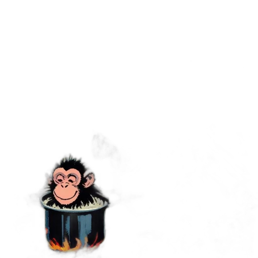 mask, animal, crown, concept art, pixel art, cartoon, 3d render, fire transparent PNG cut-out