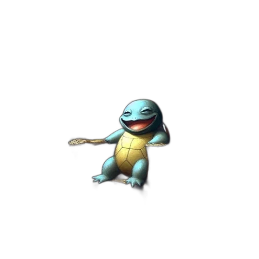 creature, animal, staff, weapon, 3d render, concept art, pixel art, vaporwave transparent PNG cut-out